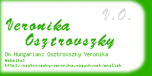 veronika osztrovszky business card